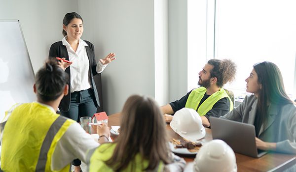 Employee explains SB 533 to EHS team