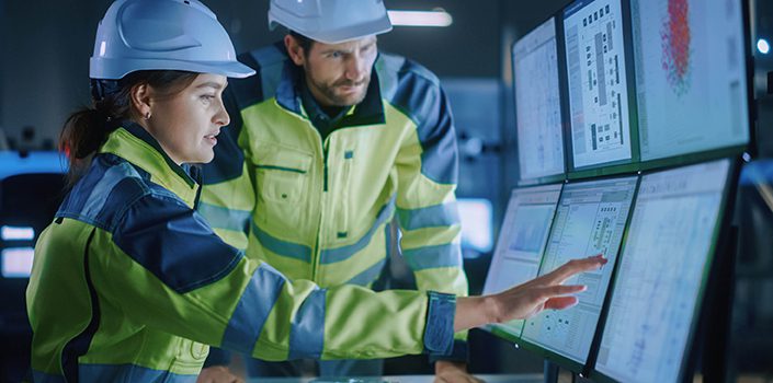 Two EHS workers understanding EHS Analytics